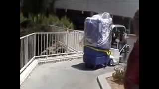 Linen Cart Mule mover  Battery operated power Tug [upl. by Nanor]