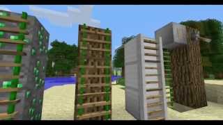 Minecraft  Обзор мода 2  Minecraft mods  quotLadders Modquot Лестницы [upl. by Lledrac]