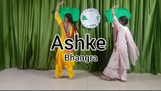 ashke  bhangra  cover aditi and tanvi sisters [upl. by Publus]