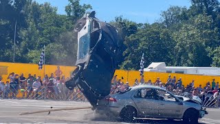 Dynamit auf Rädern in Frankfurt 2022  Motorradsprünge und Crashs stunt speed crash [upl. by Spike]