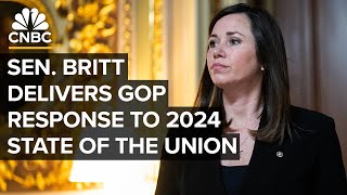 Sen Katie Britt delivers Republican response to the 2024 State of the Union address — 3724 [upl. by Dugald316]