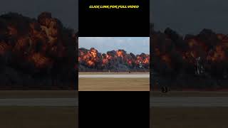 Biplane Races Jet Truck in front of Wall of Fire SloMo included jettruck airshow2024 airshows [upl. by Teerpnam267]