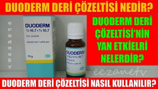 Duoderm Deri Çözeltisi Nedir Duoderm Deri Çözeltisinin Yan Etkisi Nedir Duoderm Nasıl Kullanılır [upl. by Nnylsor]