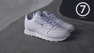 Reebok Classic Leather White  buty damskie 7store [upl. by Nangem952]