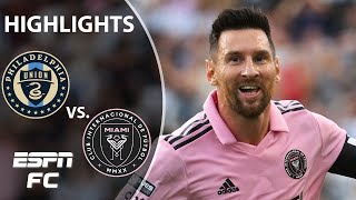 Lionel Messi HIGHLIGHTS as Inter Miami advance past Philadelphia Union  Leagues Cup  ESPN FC [upl. by Angelia]