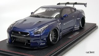 118 Ignition Model Liberty Walk LBWorks Nissan GTR R35 Blue review  4K video [upl. by Soilisav]