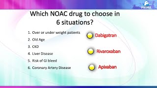 Choice of NOAC amongst Dabigatran Rivaroxaban and Apixaban in 6 clinical situations [upl. by Ynattir420]