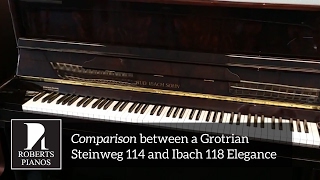 Comparison between a Grotrian Steinweg 114 and Ibach 118 Elegance [upl. by Nalorac]