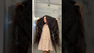 Satisfaction of unbraiding 5 days old braid Manually detangling unbraiding verylonghair [upl. by Hearsh581]