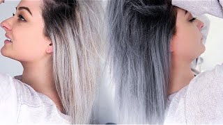 I Tried Dying My Hair Titanium at HOME [upl. by Caneghem860]