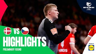 Nielsen helps Denmark overcome a slow start  Denmark vs Czechia  Highlights  Mens EHF EURO 2024 [upl. by Nowahs]