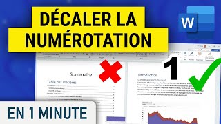 Numéroter à partir de lintroduction sur Word [upl. by Siramed]