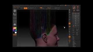 Videotutorial Zbrush how to make curly hair [upl. by Gerstein466]