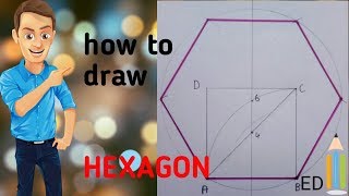 How to draw HEXAGONPOLYGONEngineering Drawing [upl. by Ahsiket]