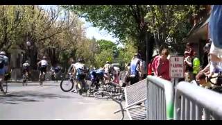 Bicycle Race Pile Up Crash [upl. by Ttirb]