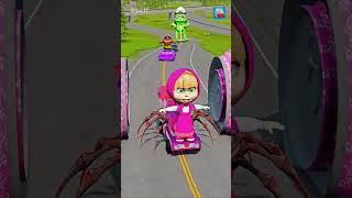 Funny Cars amp Weird VS BOLLARD Barbie Splash Crush in BeamNGdrive [upl. by Eedahs]