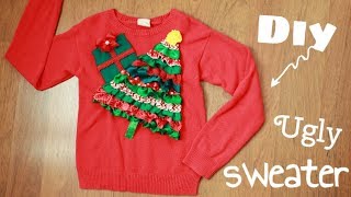 DIY SUETER FEO DE NAVIDAD  SUSANA ORTIZ [upl. by Nyraf]