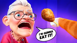 CRAZY Cat Feeds GRANDMA Fried Chicken  I Am Cat VR [upl. by Norak]