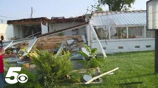 Tornado damage near downtown Rogers Arkansas [upl. by Peppy385]