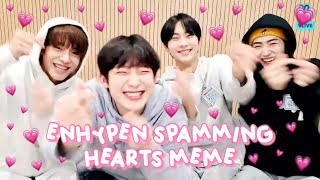 Enhypen spamming hearts meme 💓 Enhypen Weverse live moment enhypen jake sunghoon sunoo jungwon [upl. by Goddard375]