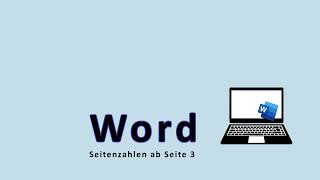 Word Seitenzahlen ab Seite 2 [upl. by Nedarb]