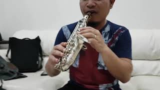 Jimmy Tobing play tested Rampone Curved Sopranino saxophone with Vandoren SM550 mouthpiece [upl. by Monsour]