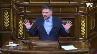 Rufián echa mano de una de las frases más recordadas de Julio Anguita para criticar a Podemos [upl. by Jethro]