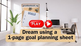 1page goal planning sheet for small businesses [upl. by Eiramait]