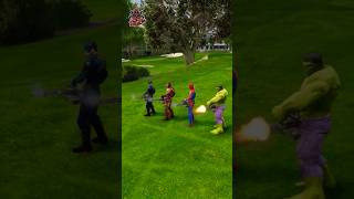 GTA 5 Avengers Ironman Spiderman Hulk and Captain america Saves Baby from choo choo Charles shorts [upl. by Salot]