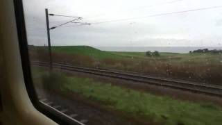 Arriving and departing BerwickuponTweed on an East Coast HST  101011 [upl. by Sredna820]