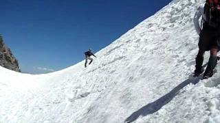 ice ax selfarrest on the descent of Mt Ritter [upl. by Nanny741]