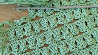 Openwork beautiful simple crochet pattern just two rows SUPER EASY Pattern Crochet [upl. by Jakoba652]