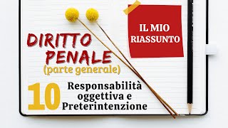 Diritto Penale parte generale  Capitolo 10 responsabilità oggettiva e preterintenzione [upl. by Magocsi]