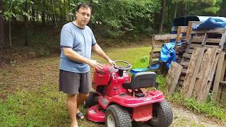 Changing the air filter on a Briggs and Stratton riding lawn mower [upl. by Tuck]