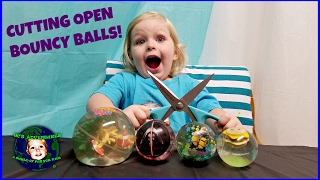 CUTTING OPEN STRESS BALLS SQUISHY TOYS  WHATS INSIDE GLITTER LIGHT UP BALLS KIDS [upl. by Accem]