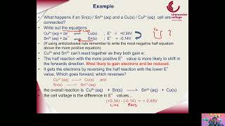 23 5 Predicting reactions using E cell [upl. by Namsu]