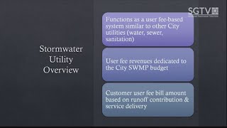 City council discusses possible stormwater utility bill [upl. by Dnomaid]