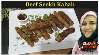 Beef Seekh Kabab recipe juicy beef Seekh kabab Easy Seekh Kabab recipeBohraRecipe [upl. by Aimil]