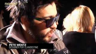 Fashion Week Fall 2010 Clandestine by Pete Wentz [upl. by Hakeber]