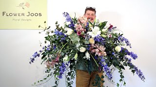 How To Make A Large Floral Mantlepiece  Waterfall Design [upl. by Brandon]