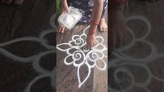 Simple rangoli design 🌼 [upl. by Steffen]