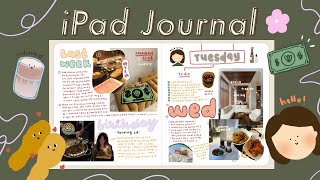 iPad Journal ASMR 🪐  Digital Bullet Journal  GoodNotes Planner  Free Template and Stickers [upl. by Aztiley493]