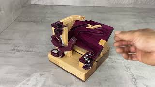 Purple heart wood make Marble machine Single Arm  Linkage mechanism [upl. by Ahsitnauq]