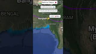 Delhi to Tokyo Air route  Real Time Flight  Flight Route Live  Plane Tracker aviation 4k [upl. by Nirb]