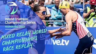 FULL RACE REPLAY 2023 MIXED RELAY WORLD CHAMPIONSHIPS HAMBURG [upl. by Nnawaj]