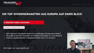 Die Top Dividendenaktien aus Europa auf einen Blick [upl. by Riki]