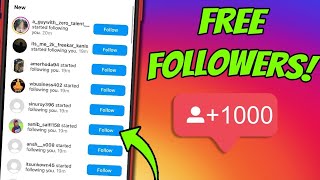 Free Instagram followers  How to Get Free Instagram Followers FAST 10K Followers in 2024 [upl. by Blumenfeld]