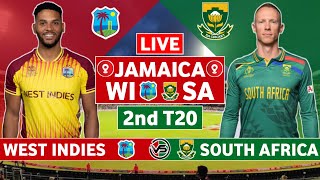 West Indies vs South Africa 2nd T20 Live Scores  WI vs SA 2nd T20 Live Scores amp Commentary [upl. by Oman815]