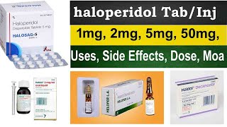 Haloperidol 5 mg table Inj2 mgml  Moa Pharmacology Uses Side Effects Dosage [upl. by Domonic]