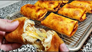 How To Make Chimichangas  Homemade Cheesy Chicken Chimichangas Recipe [upl. by Bledsoe]